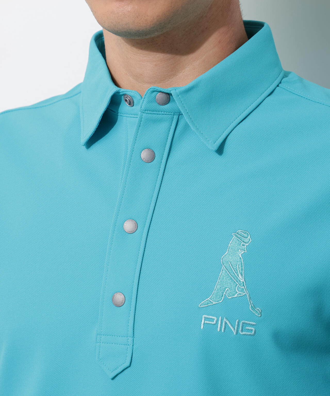 【PING APPAREL】レイブロックMr.PING半袖ポロシャツ <GOLD> (MENS)