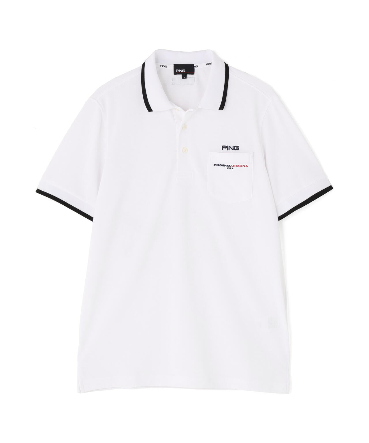 【PING APPAREL】スナップテックス半袖ラインポロシャツ <NATIVE> (MENS)