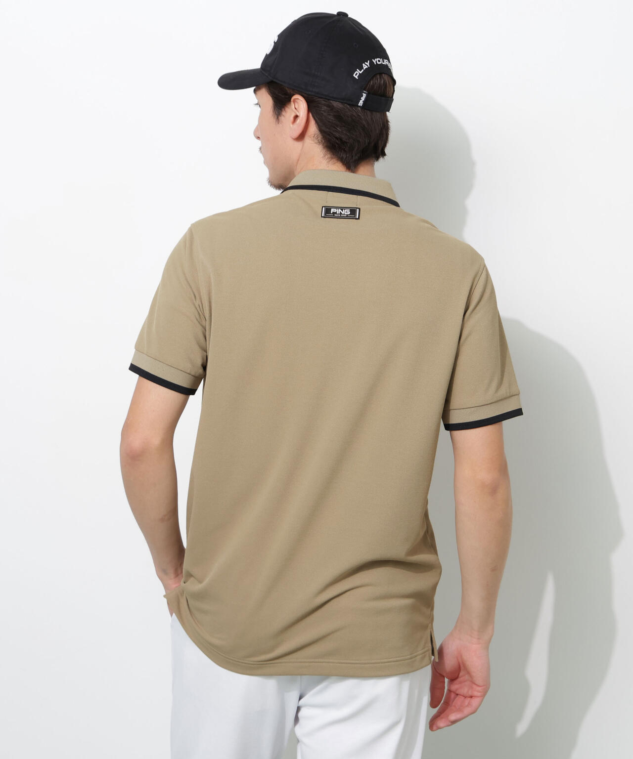 【PING APPAREL】スナップテックス半袖ラインポロシャツ <NATIVE> (MENS)