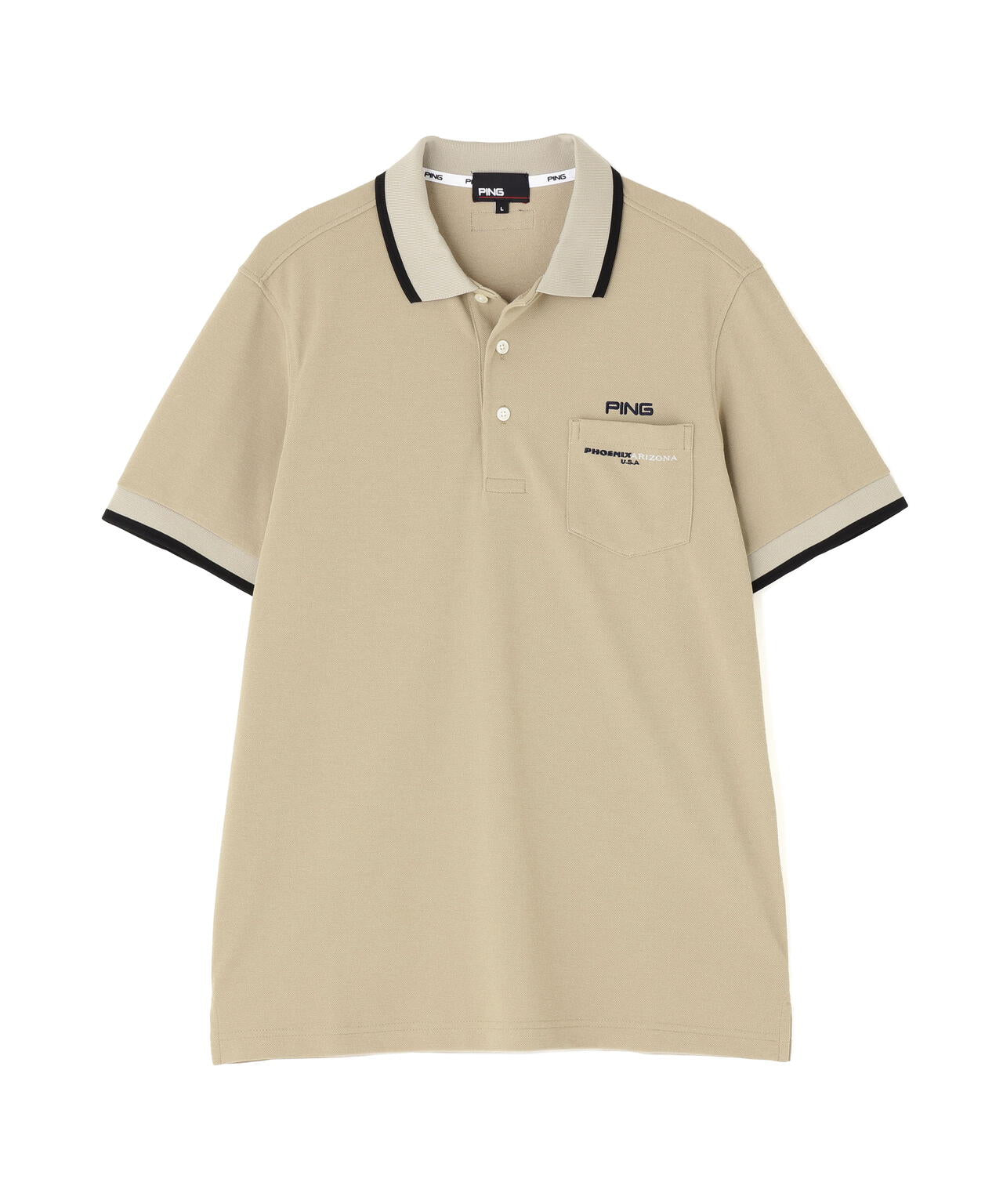 【PING APPAREL】スナップテックス半袖ラインポロシャツ <NATIVE> (MENS)
