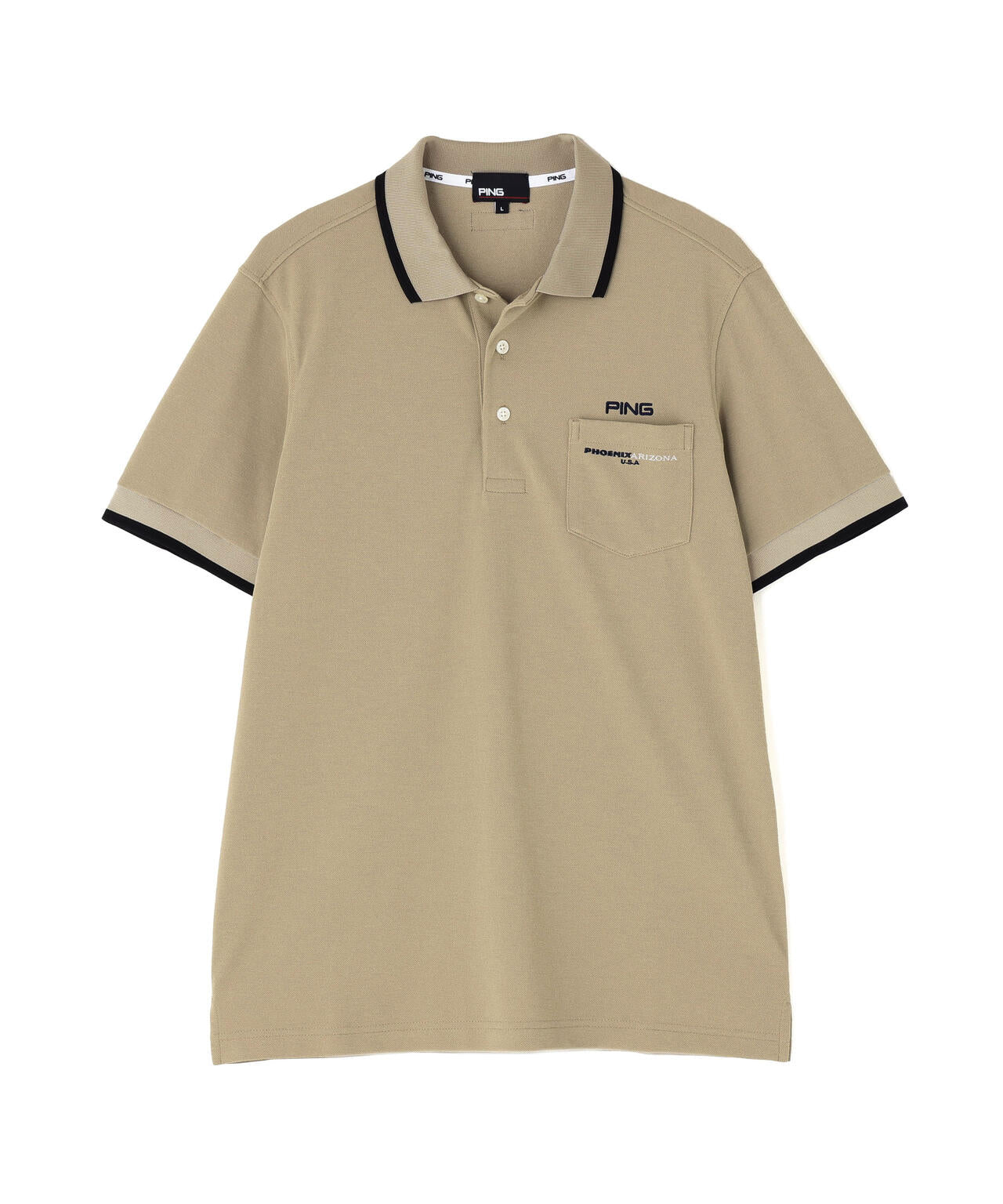 【PING APPAREL】スナップテックス半袖ラインポロシャツ <NATIVE> (MENS)