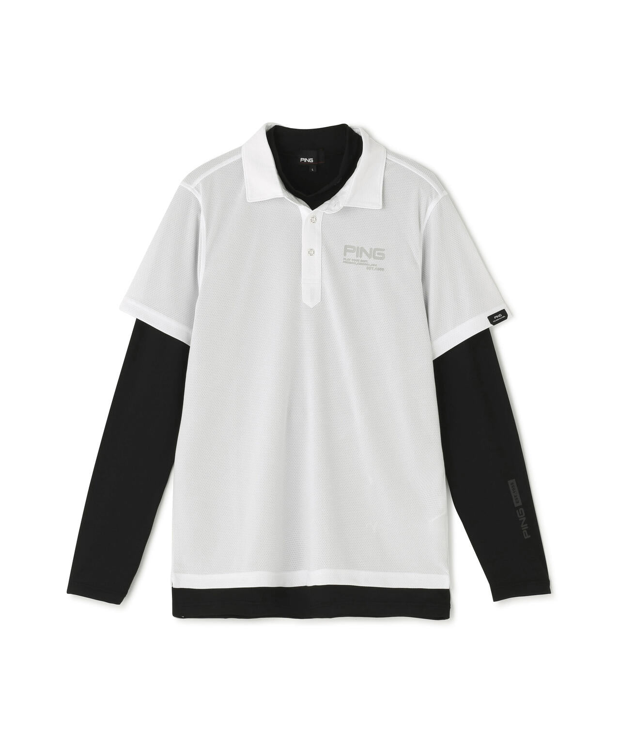 【PING APPAREL】ハニカムメッシュ/ベア天竺 レイヤードツインセット <PERFORMANCE> (MENS)