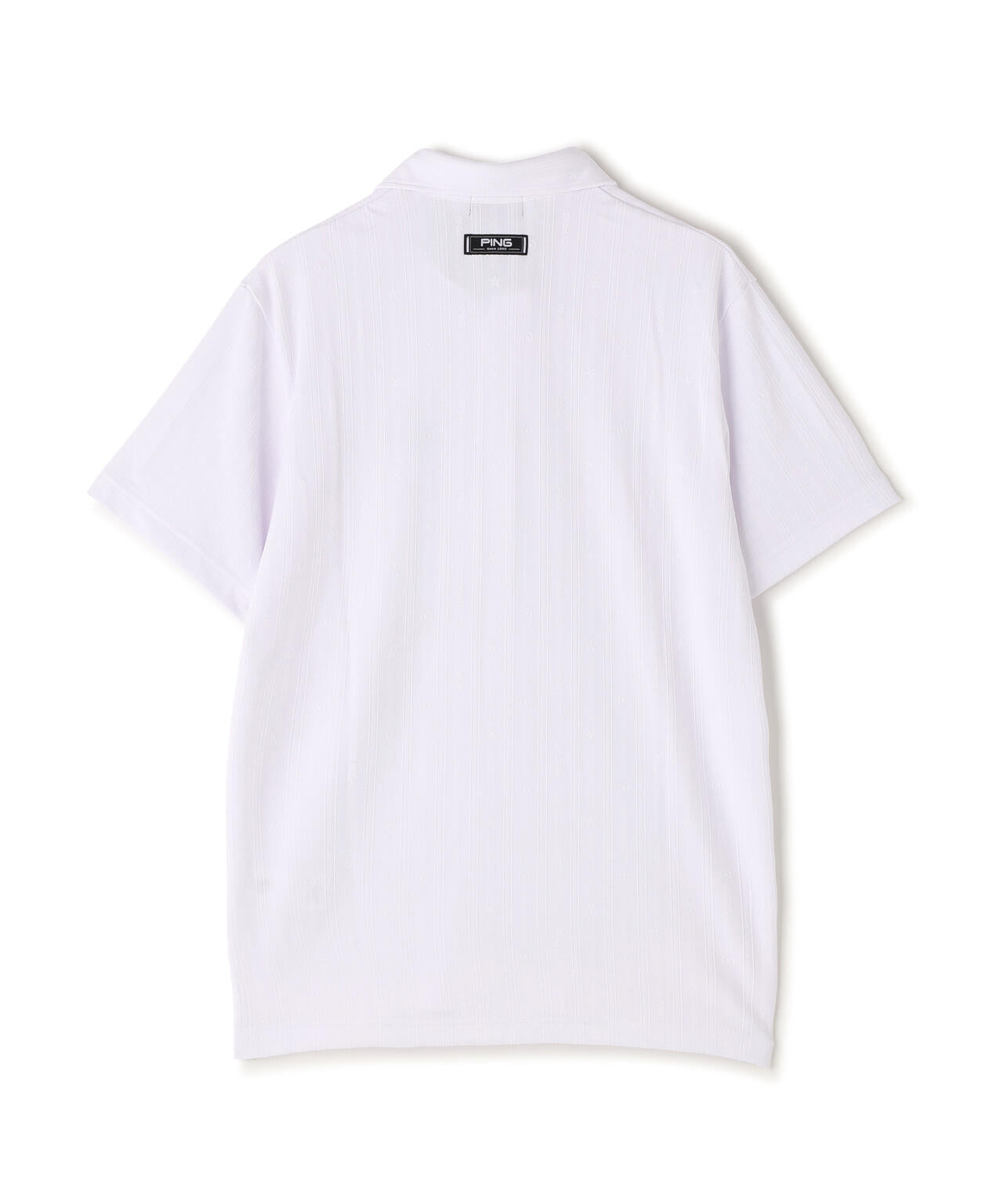【PING APPAREL】凸凹ストライプジャガード半袖ポロシャツ <NATIVE> (MENS)