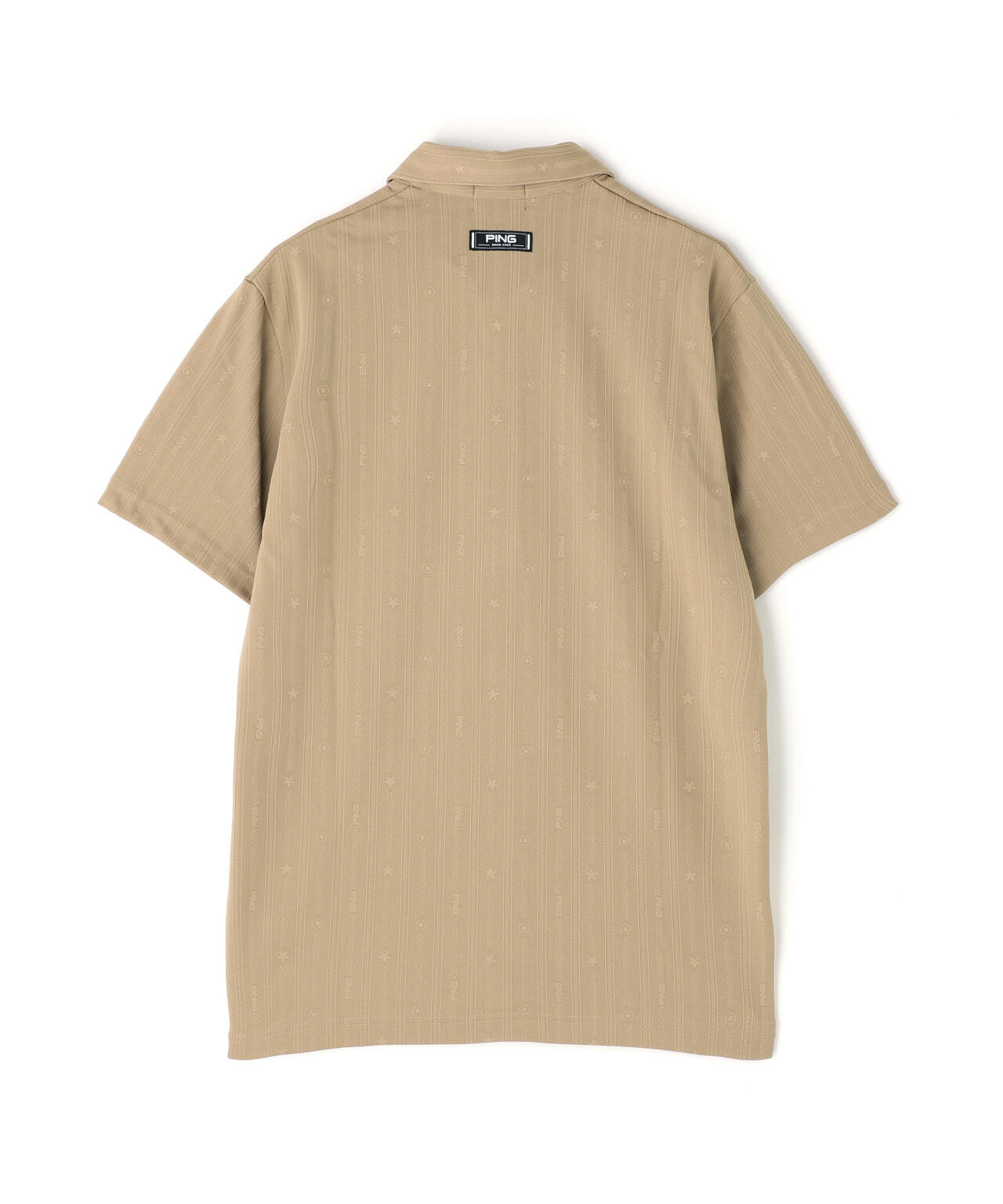 【PING APPAREL】凸凹ストライプジャガード半袖ポロシャツ <NATIVE> (MENS)