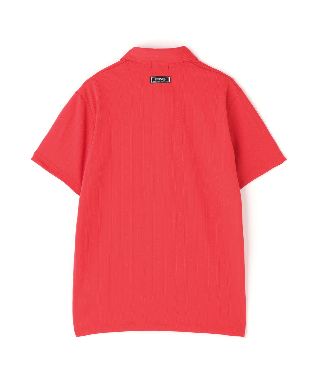 【PING APPAREL】凸凹ストライプジャガード半袖ポロシャツ <NATIVE> (MENS)