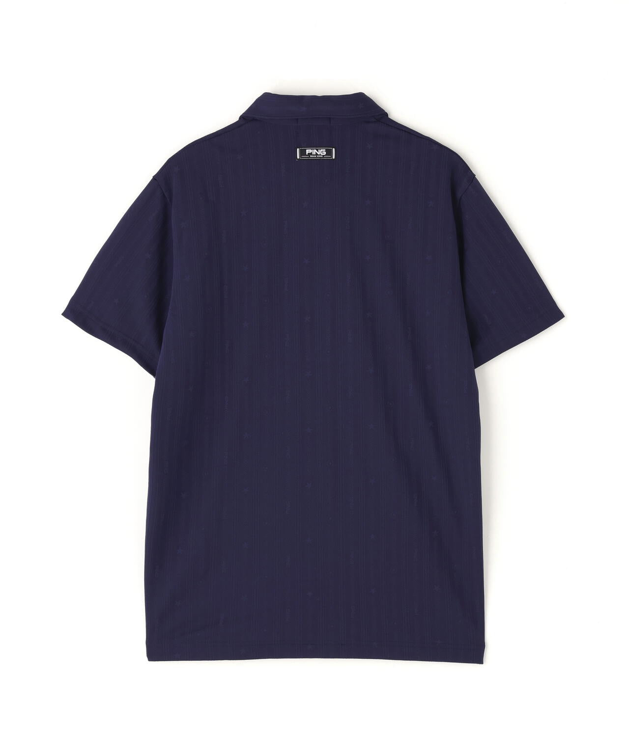 【PING APPAREL】凸凹ストライプジャガード半袖ポロシャツ <NATIVE> (MENS)