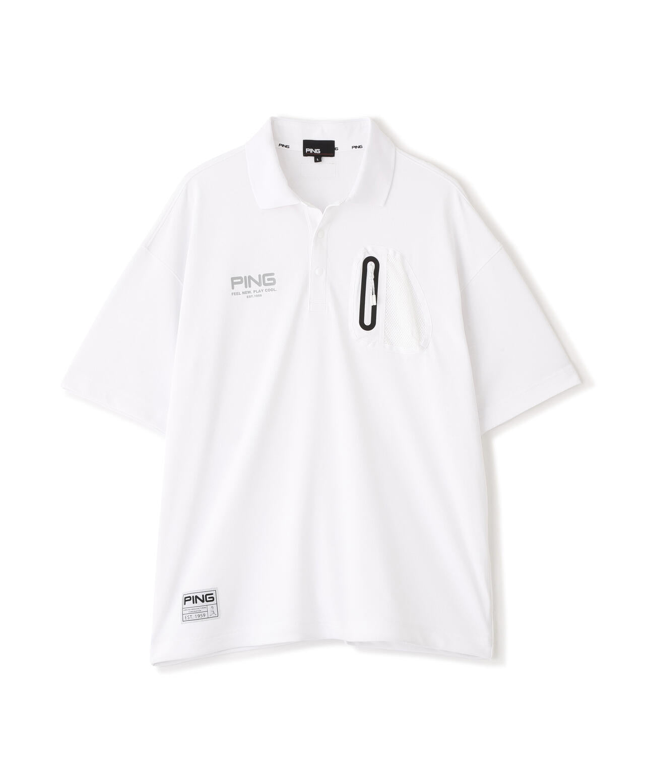 【PING APPAREL】半袖カノコオーバーポロシャツ <GOLD> (MENS)