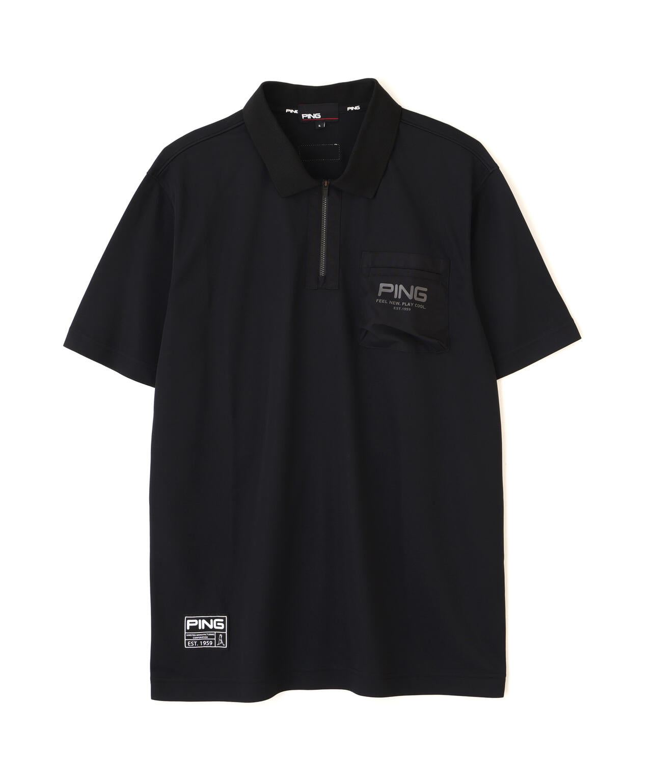 【PING APPAREL】サンベール×クールフローカノコ半袖ポロシャツ <GOLD> (MENS)