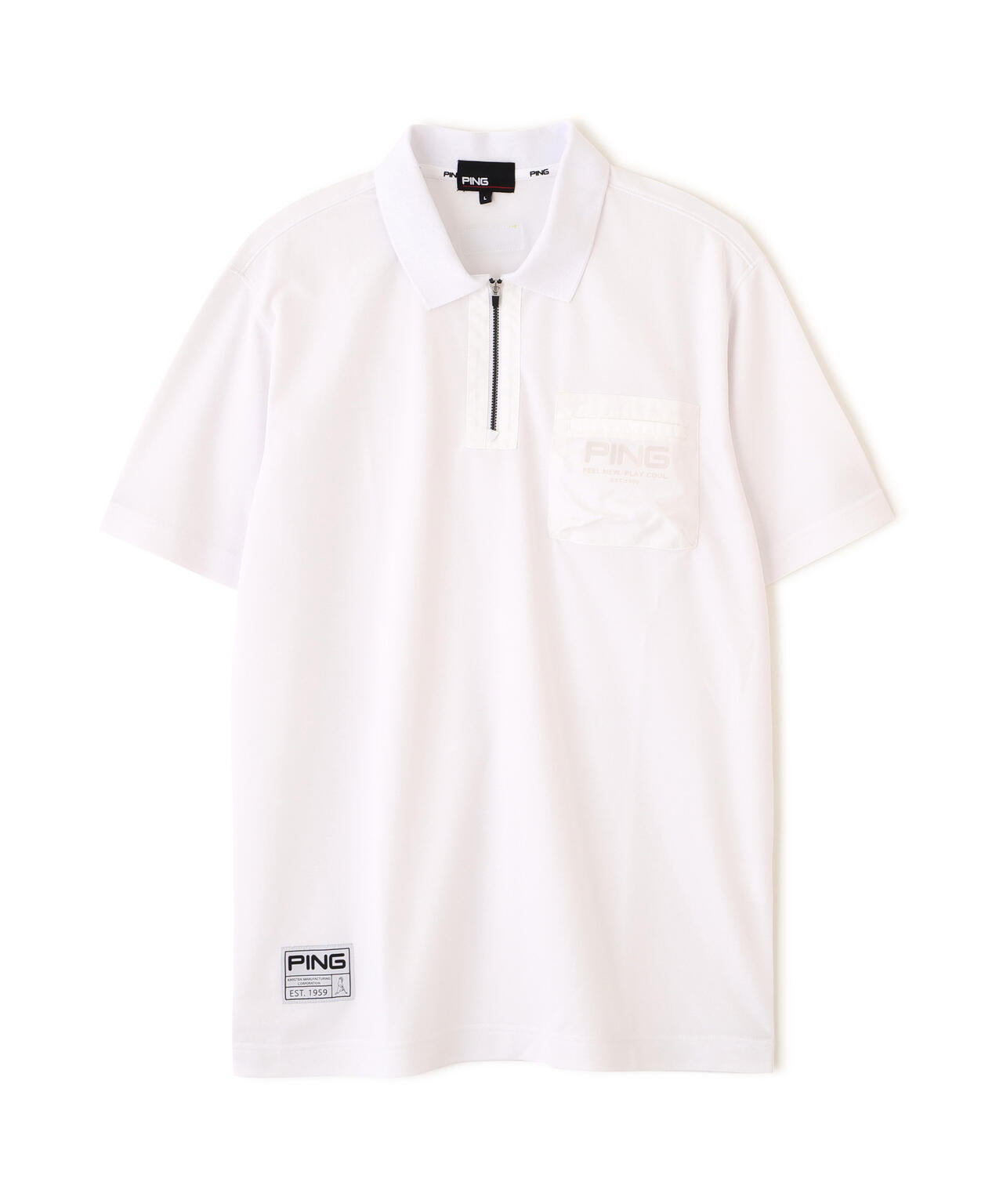 【PING APPAREL】サンベール×クールフローカノコ半袖ポロシャツ <GOLD> (MENS)