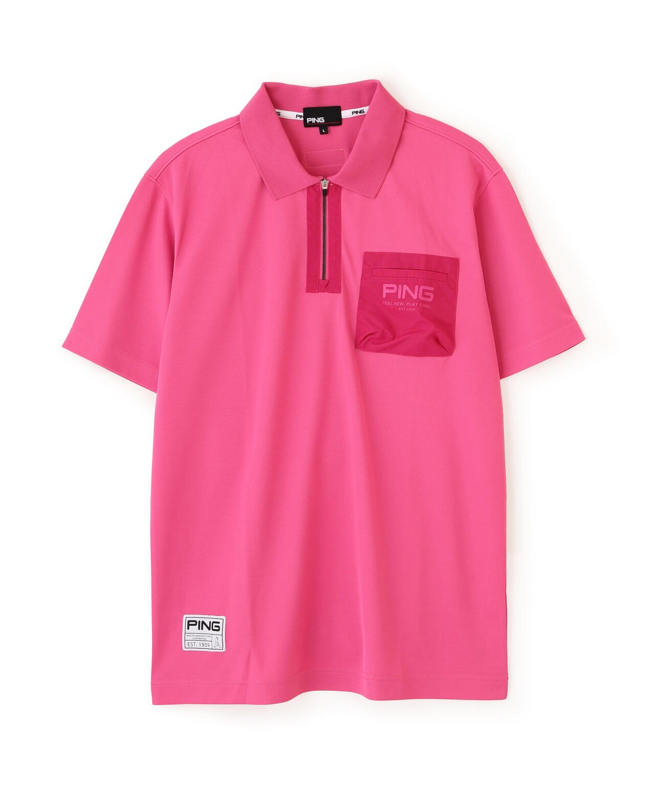 【PING APPAREL】サンベール×クールフローカノコ半袖ポロシャツ <GOLD> (MENS)