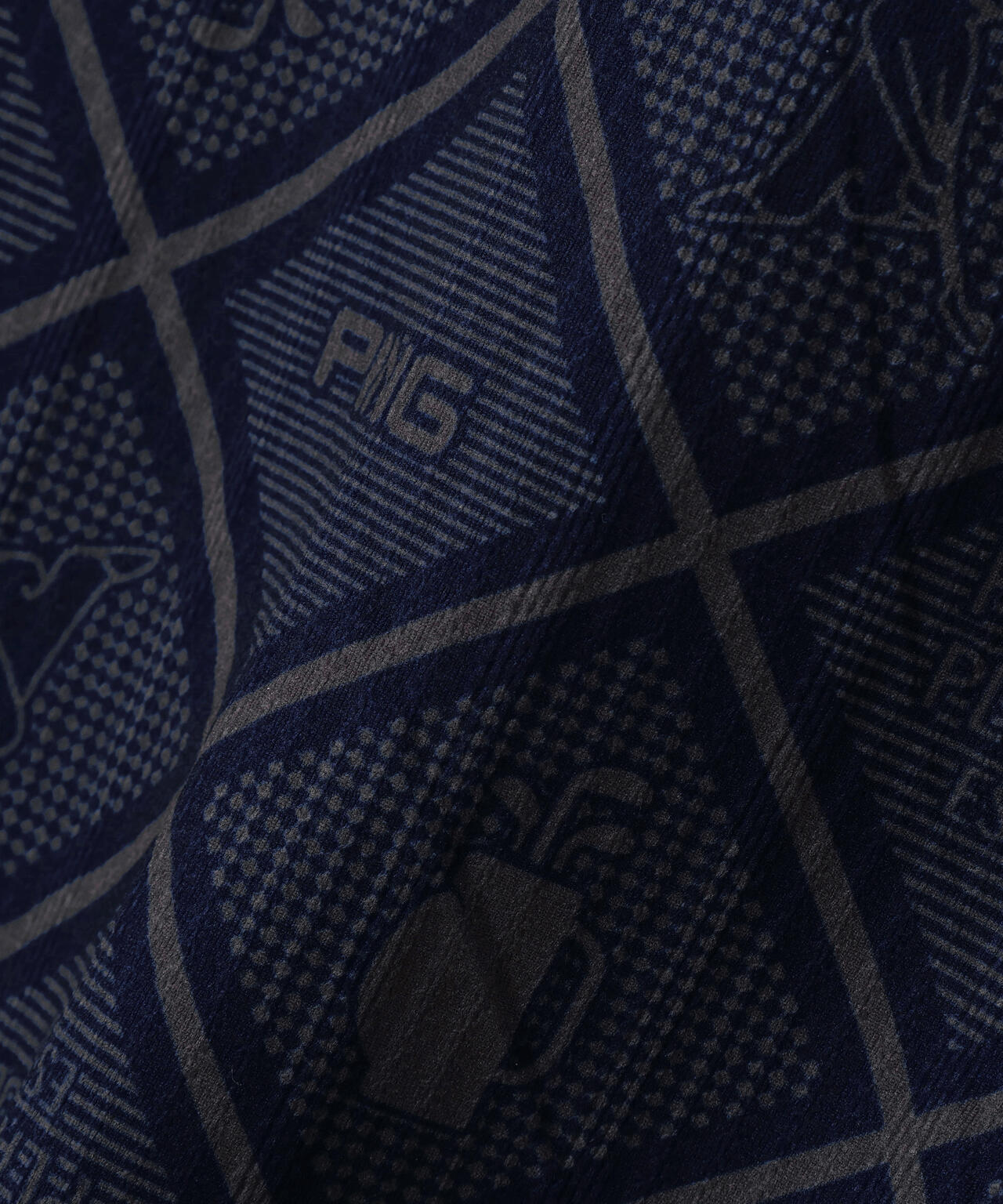 【PING APPAREL】バイアスチェックプリントEPIX変形ストレッチサッカー半袖ポロシャツ <NATIVE> (MENS)