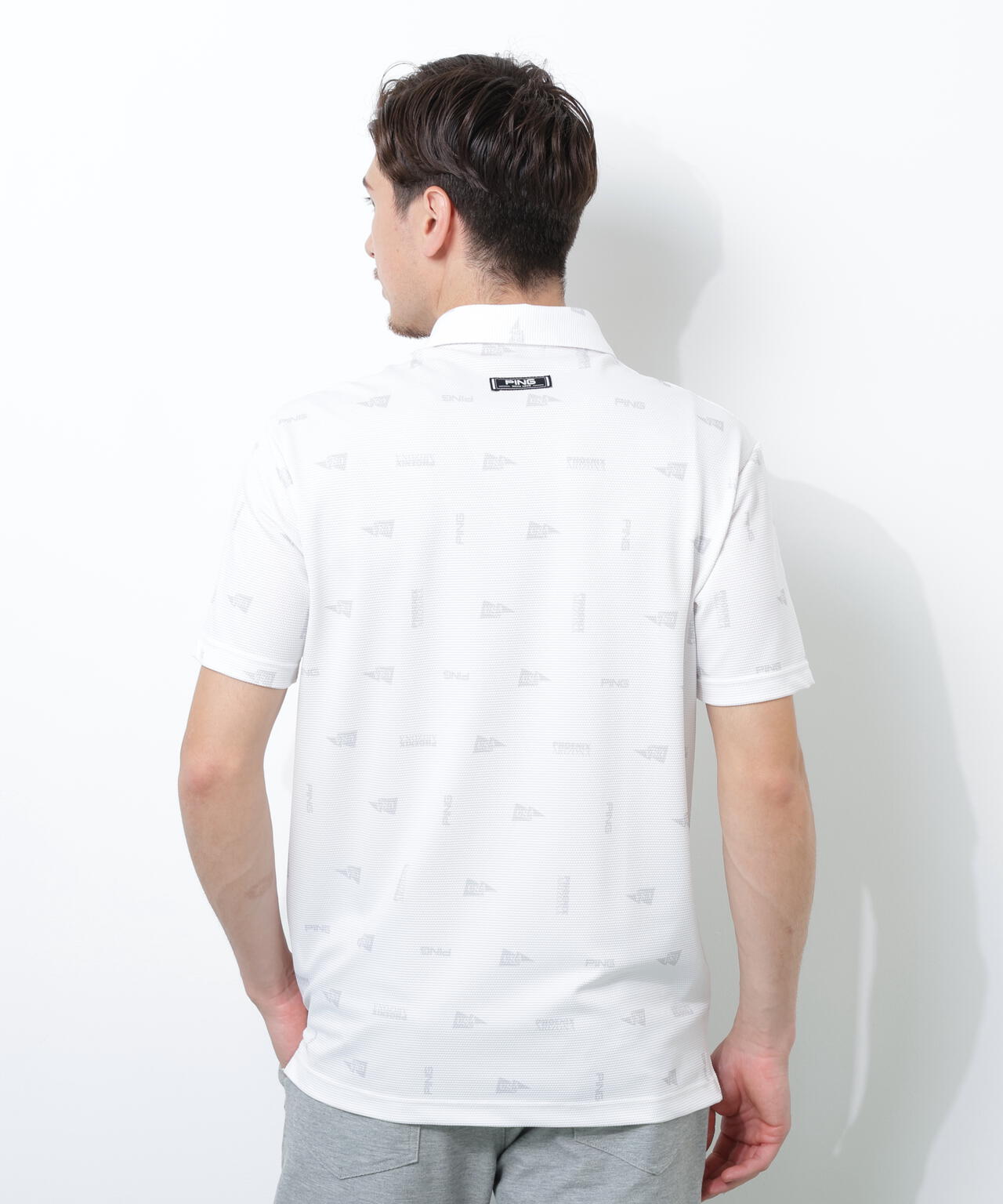 【PING APPAREL】ストレッチミニポップコーン半袖ポロシャツ <NATIVE> (MENS)