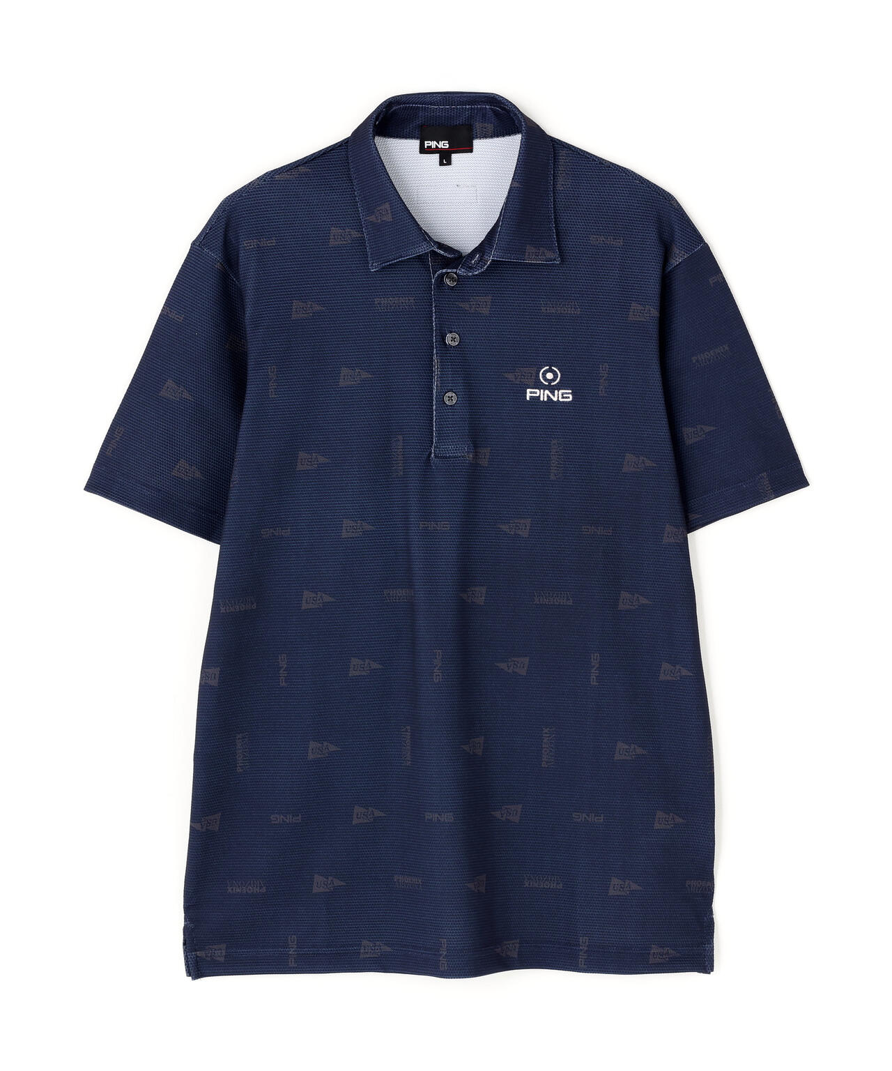 【PING APPAREL】ストレッチミニポップコーン半袖ポロシャツ <NATIVE> (MENS)