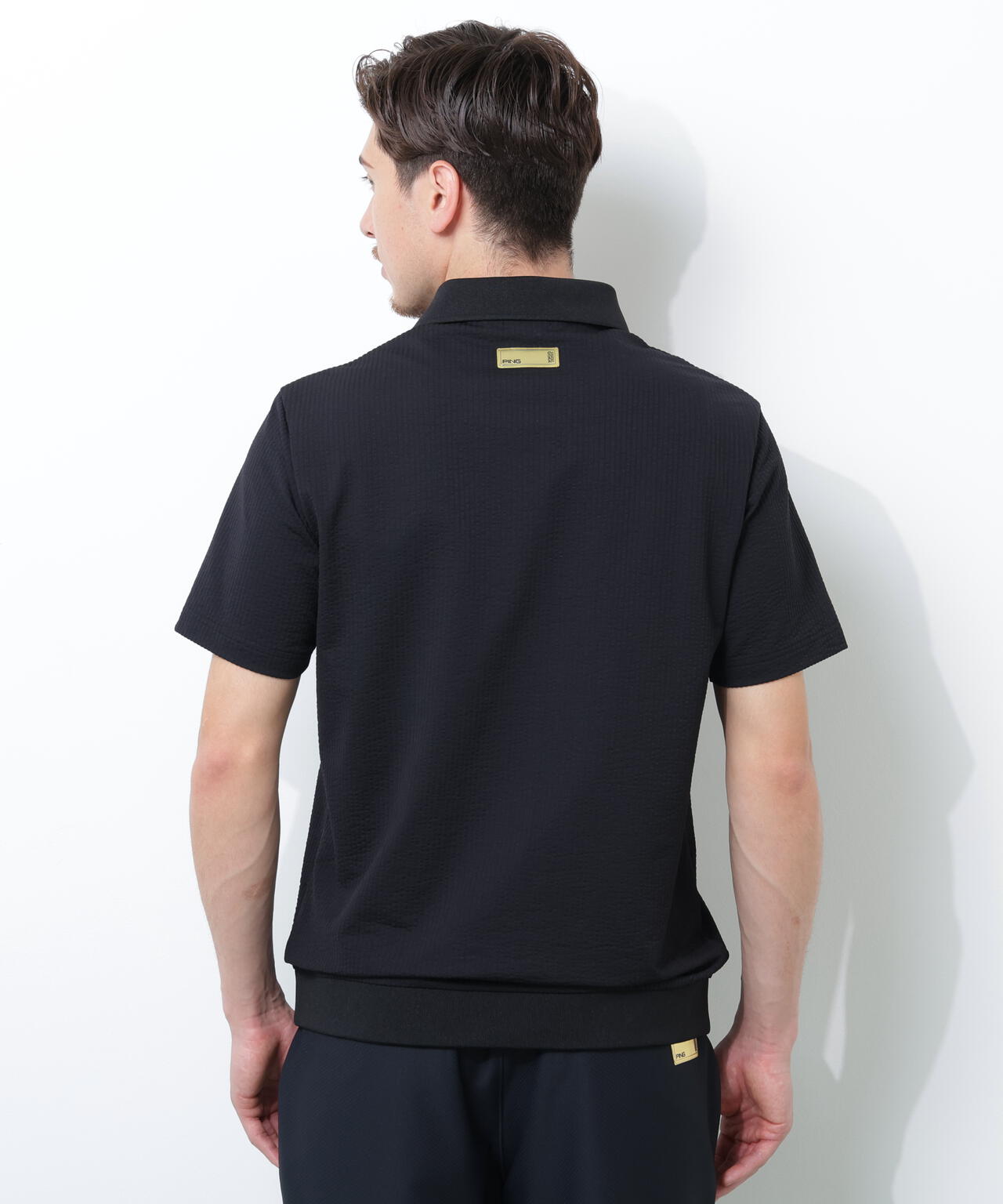 【PING APPAREL】PEサッカー半袖ポロシャツ <GOLD> (MENS)