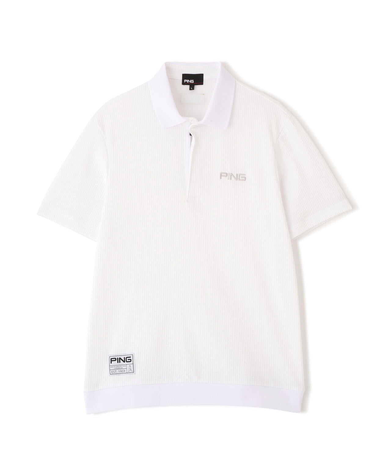 【PING APPAREL】PEサッカー半袖ポロシャツ <GOLD> (MENS)