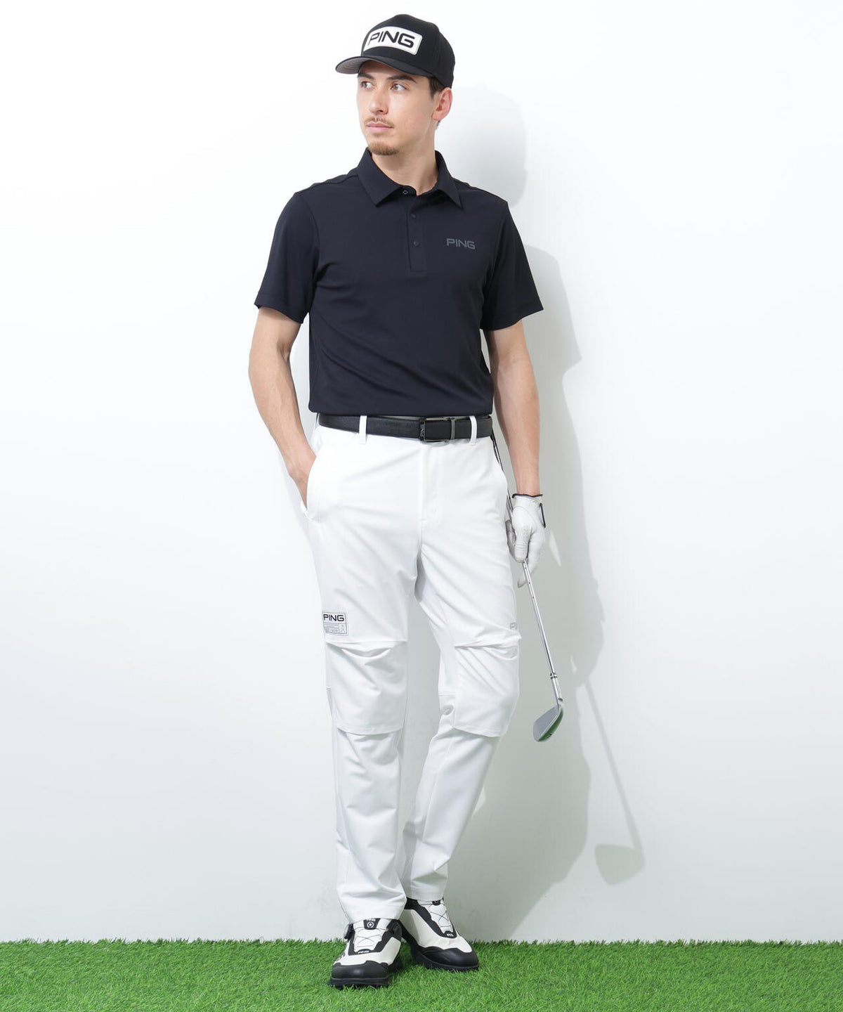 【PING APPAREL】【接触冷感・UVカット】スーパーシェルター06半袖ポロシャツ <GOLD> (MENS)