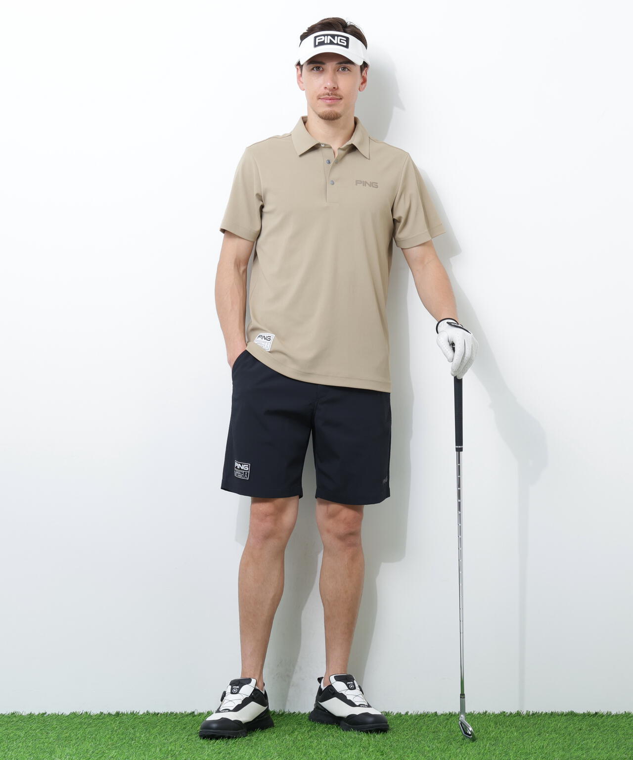 【PING APPAREL】スーパーシェルター06半袖ポロシャツ <GOLD> (MENS)