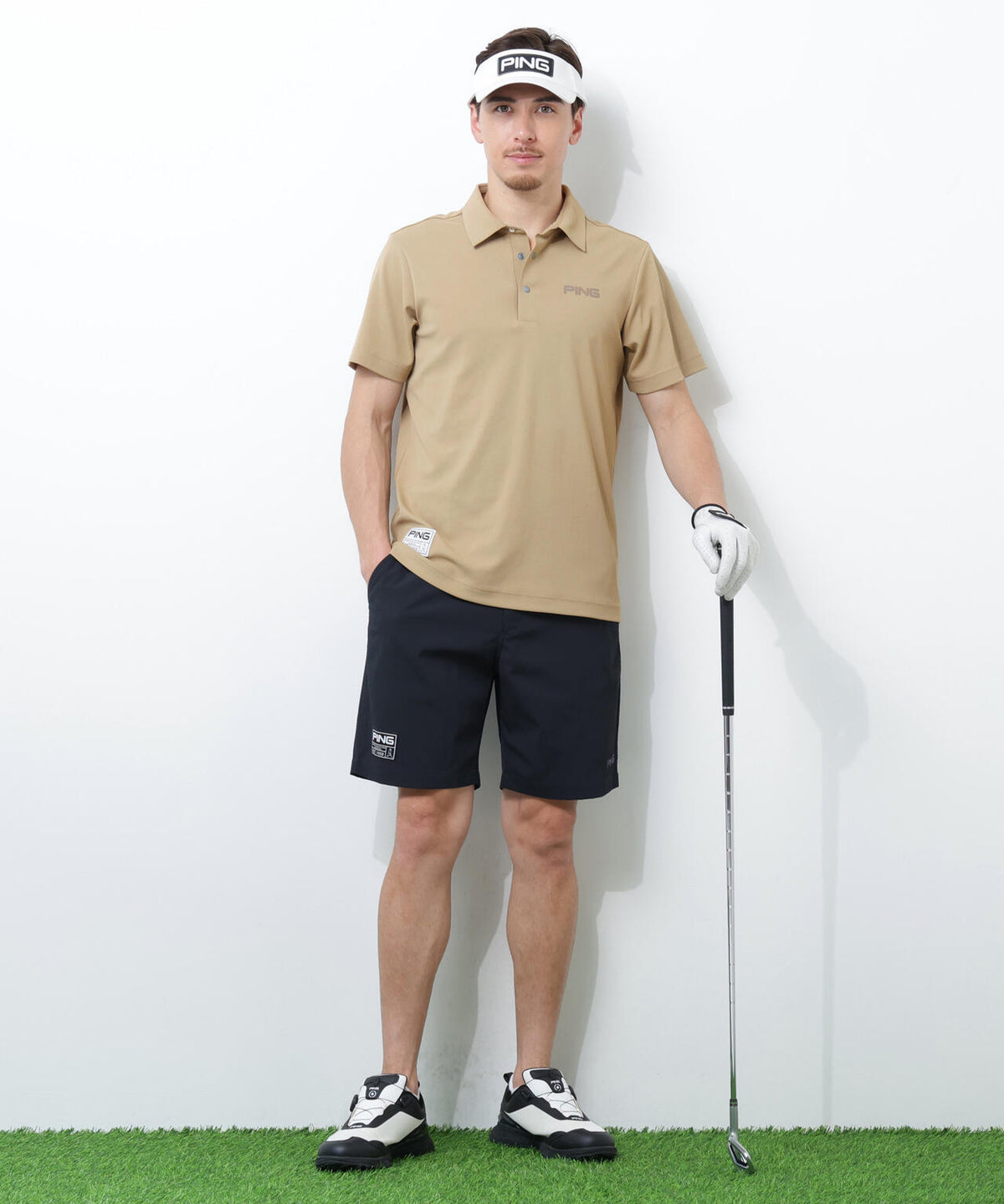 【PING APPAREL】【接触冷感・UVカット】スーパーシェルター06半袖ポロシャツ <GOLD> (MENS)