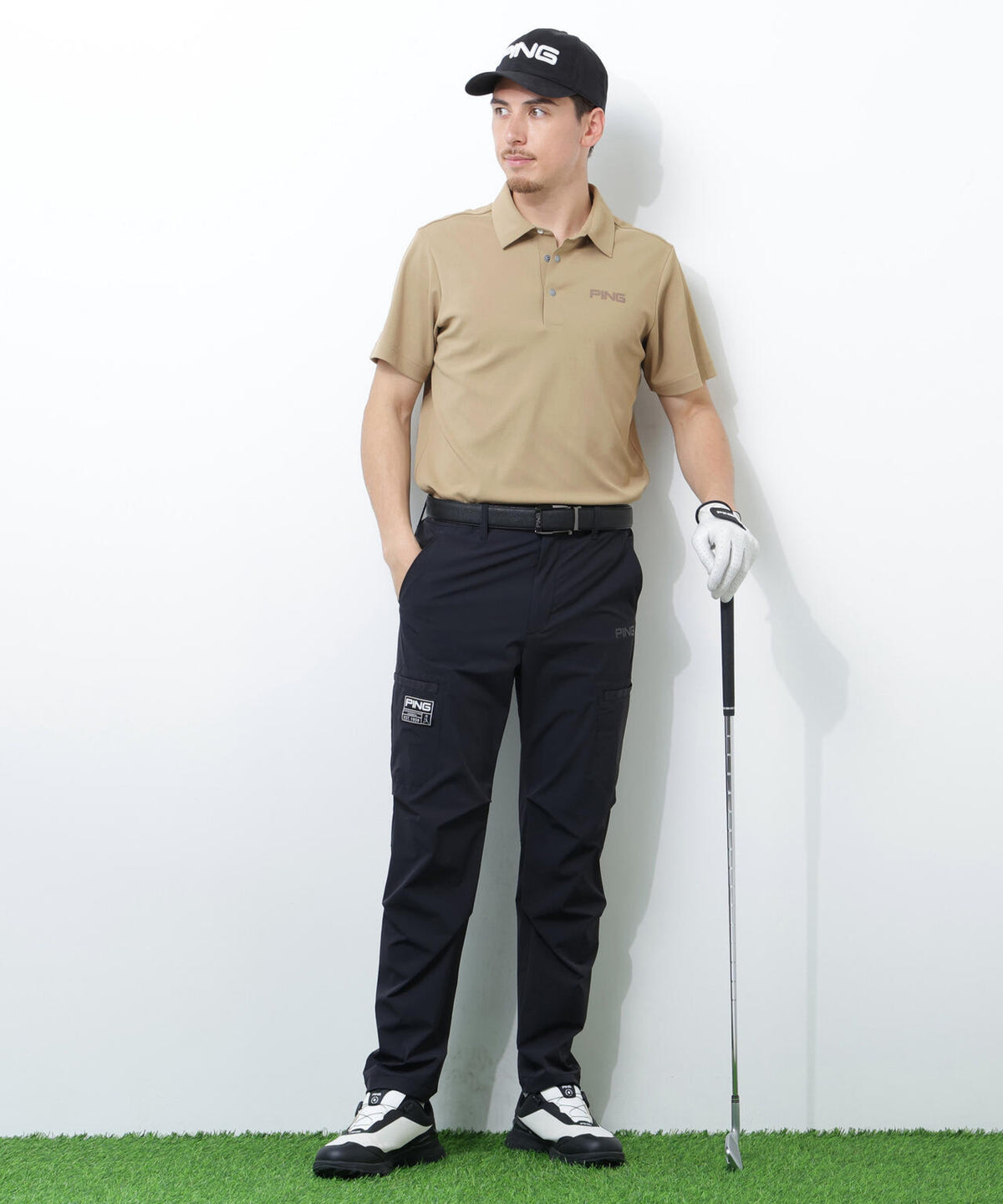 【PING APPAREL】【接触冷感・UVカット】スーパーシェルター06半袖ポロシャツ <GOLD> (MENS)