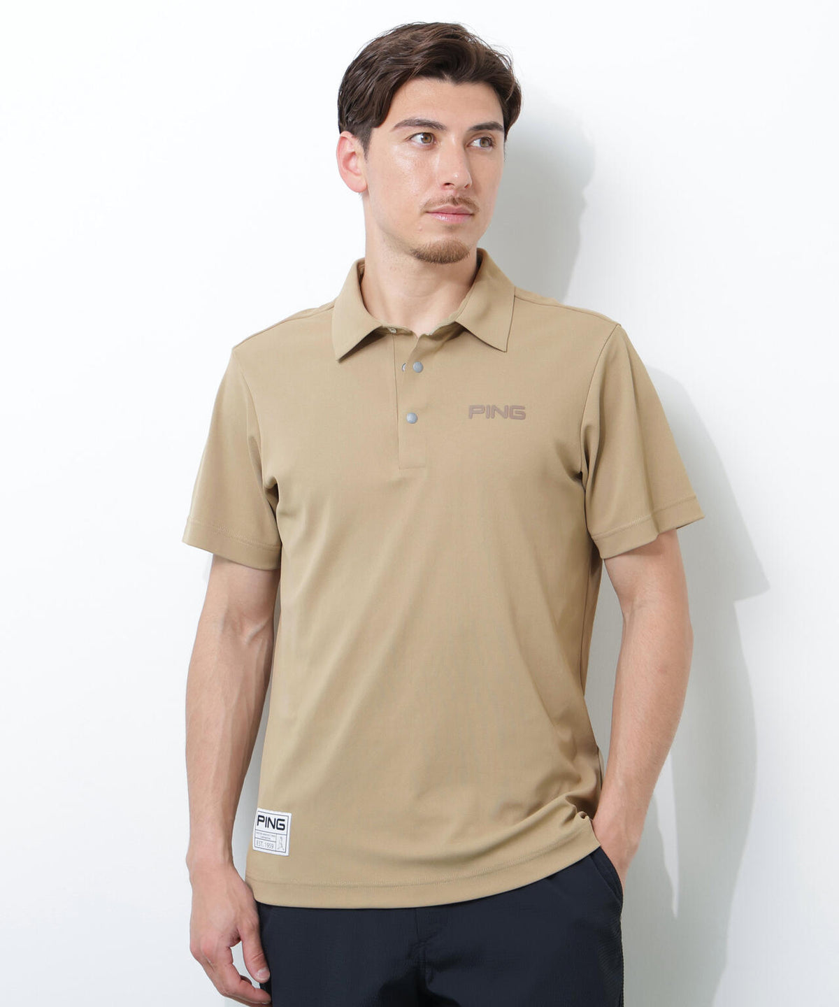 【PING APPAREL】【接触冷感・UVカット】スーパーシェルター06半袖ポロシャツ <GOLD> (MENS)