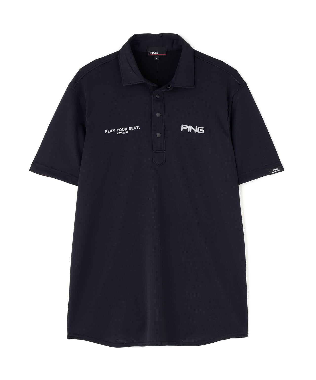 【PING APPAREL】アセイヤーン裏ワッフル半袖ポロシャツ <PERFORMANCE> (MENS)