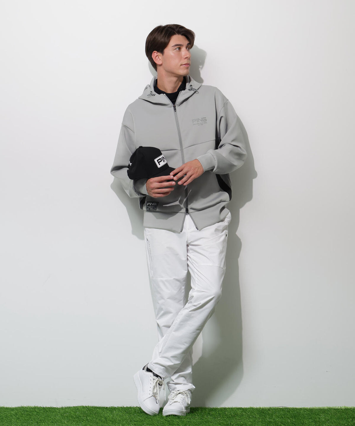 【PING APPAREL】ダンボールニットフルジップフーディー <GOLD> (MENS)