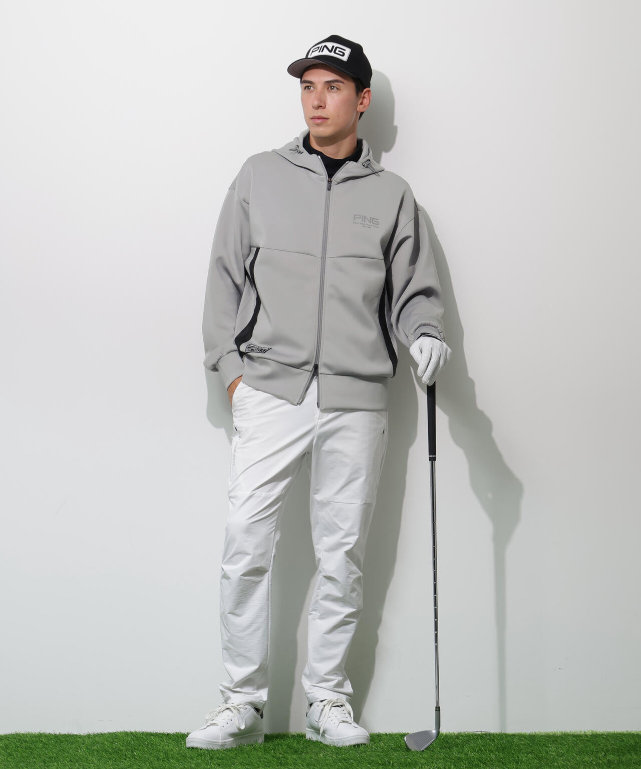 【PING APPAREL】ダンボールニットフルジップフーディー <GOLD> (MENS)