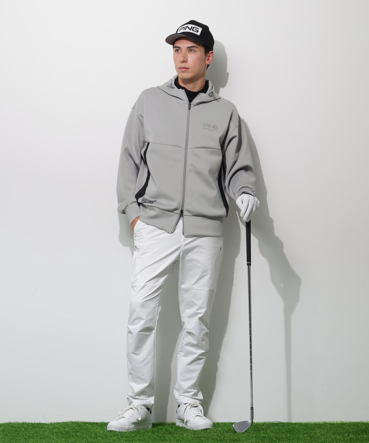 【PING APPAREL】ダンボールニットフルジップフーディー <GOLD> (MENS)