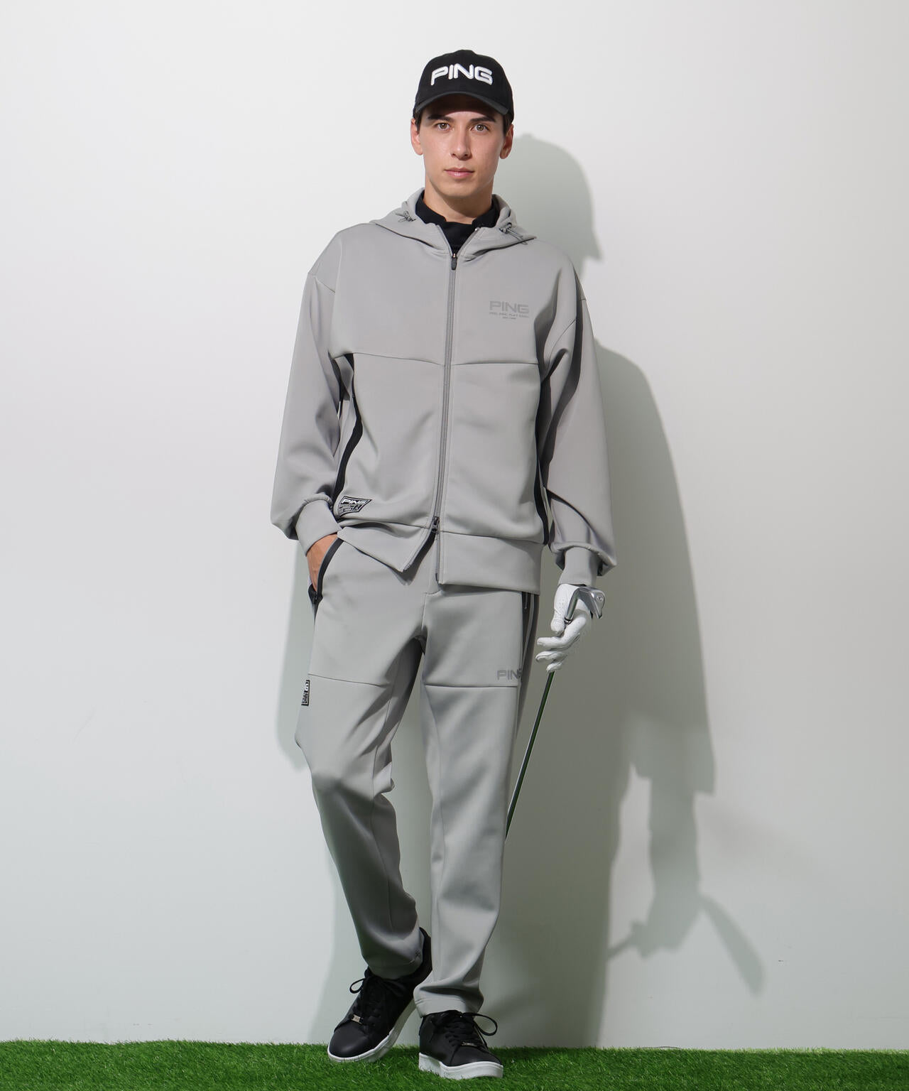 【PING APPAREL】ダンボールニットフルジップフーディー <GOLD> (MENS)