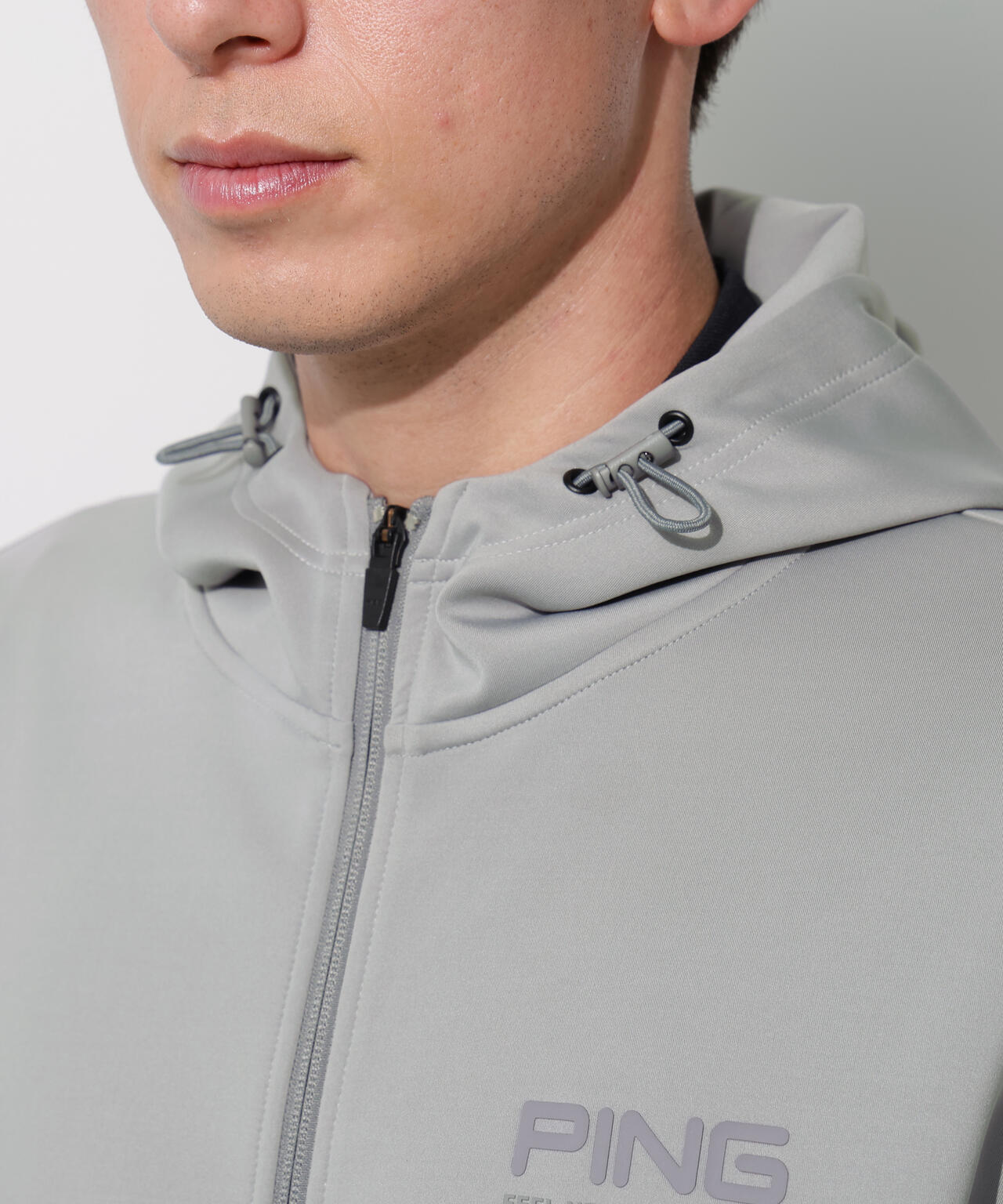 【PING APPAREL】ダンボールニットフルジップフーディー <GOLD> (MENS)