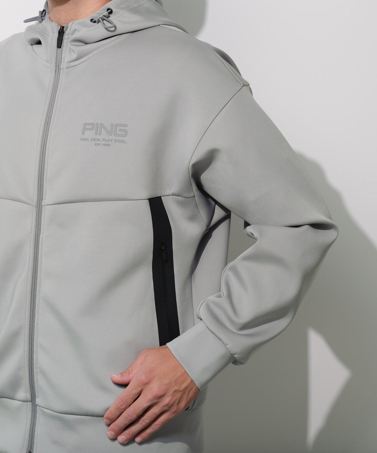 【PING APPAREL】ダンボールニットフルジップフーディー <GOLD> (MENS)