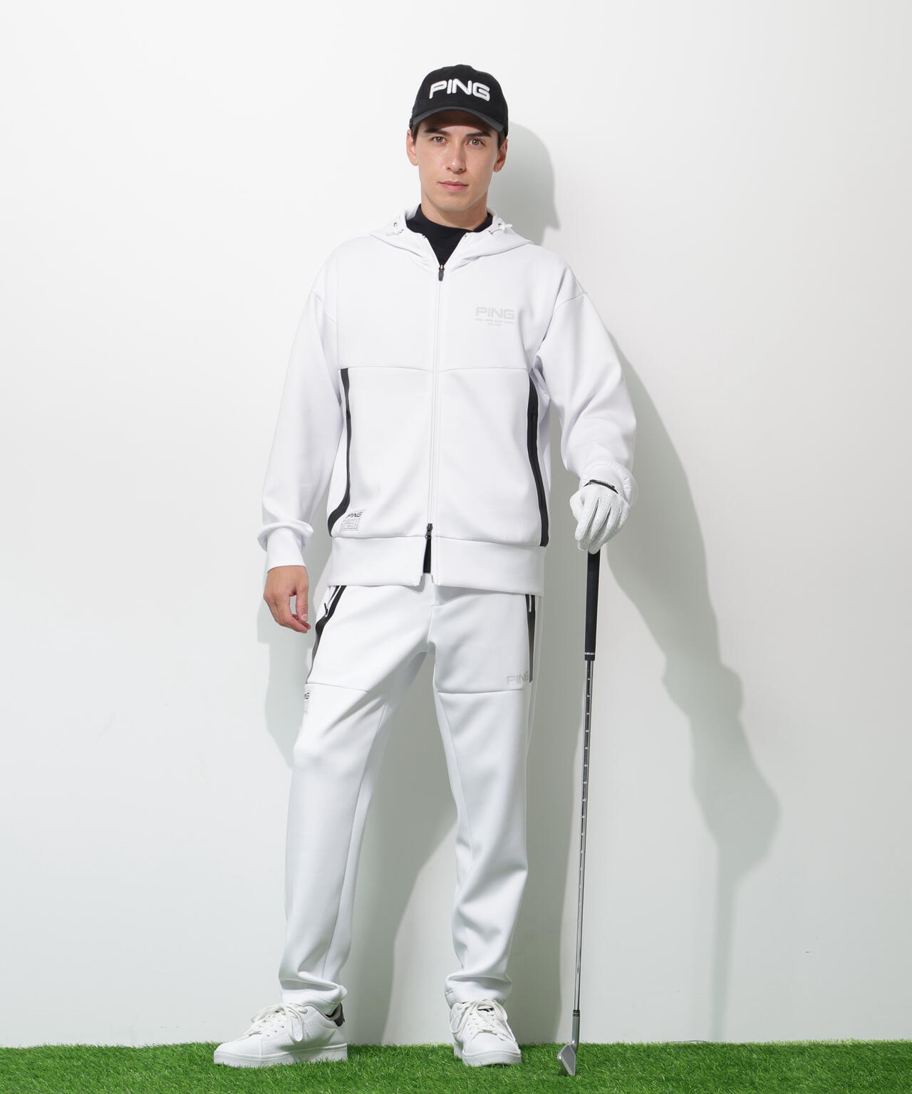 【PING APPAREL】ダンボールニットフルジップフーディー <GOLD> (MENS)