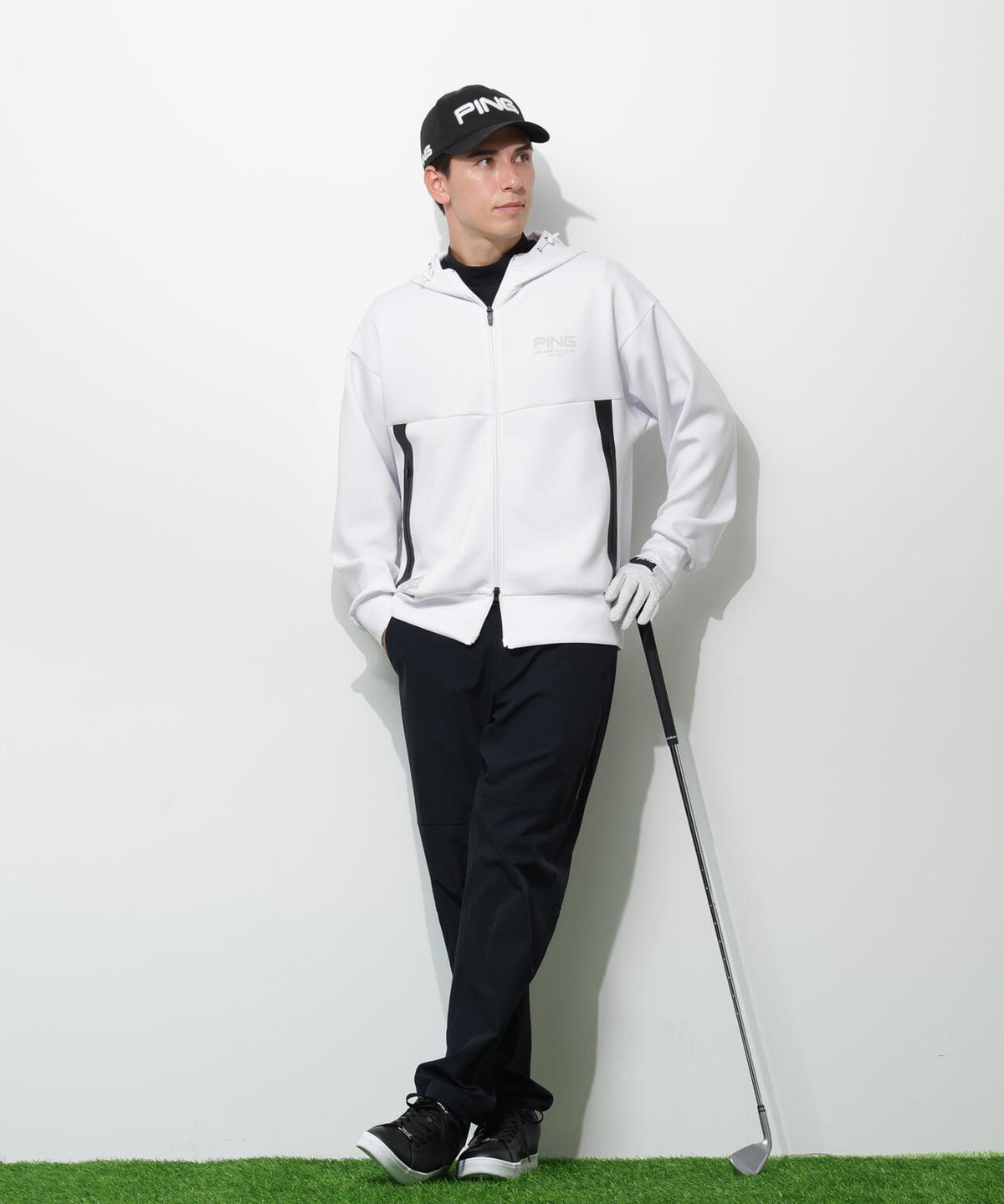 【PING APPAREL】ダンボールニットフルジップフーディー <GOLD> (MENS)
