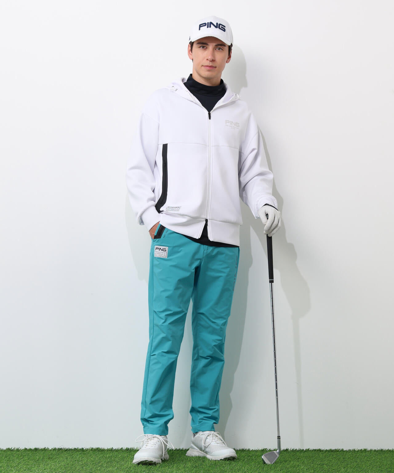 【PING APPAREL】ダンボールニットフルジップフーディー <GOLD> (MENS)