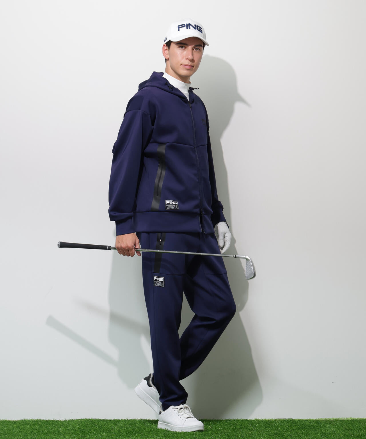 【PING APPAREL】ダンボールニットフルジップフーディー <GOLD> (MENS)