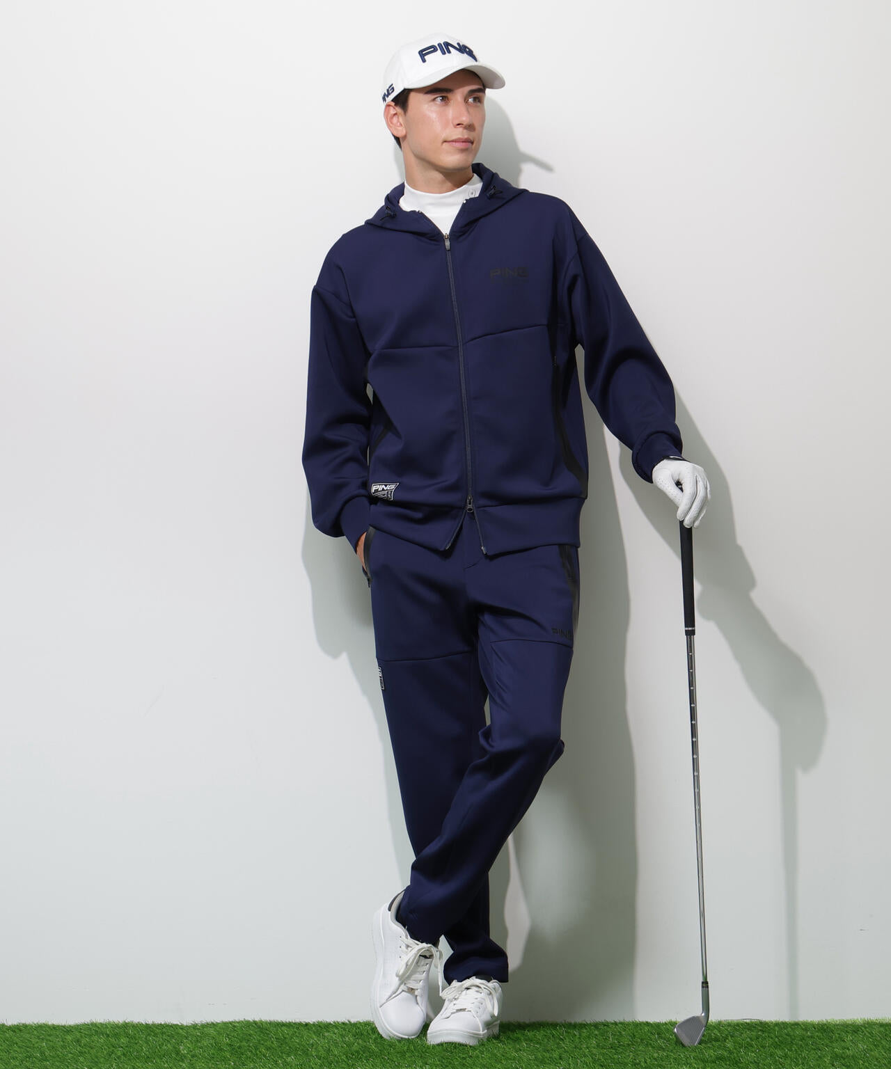 【PING APPAREL】ダンボールニットフルジップフーディー <GOLD> (MENS)