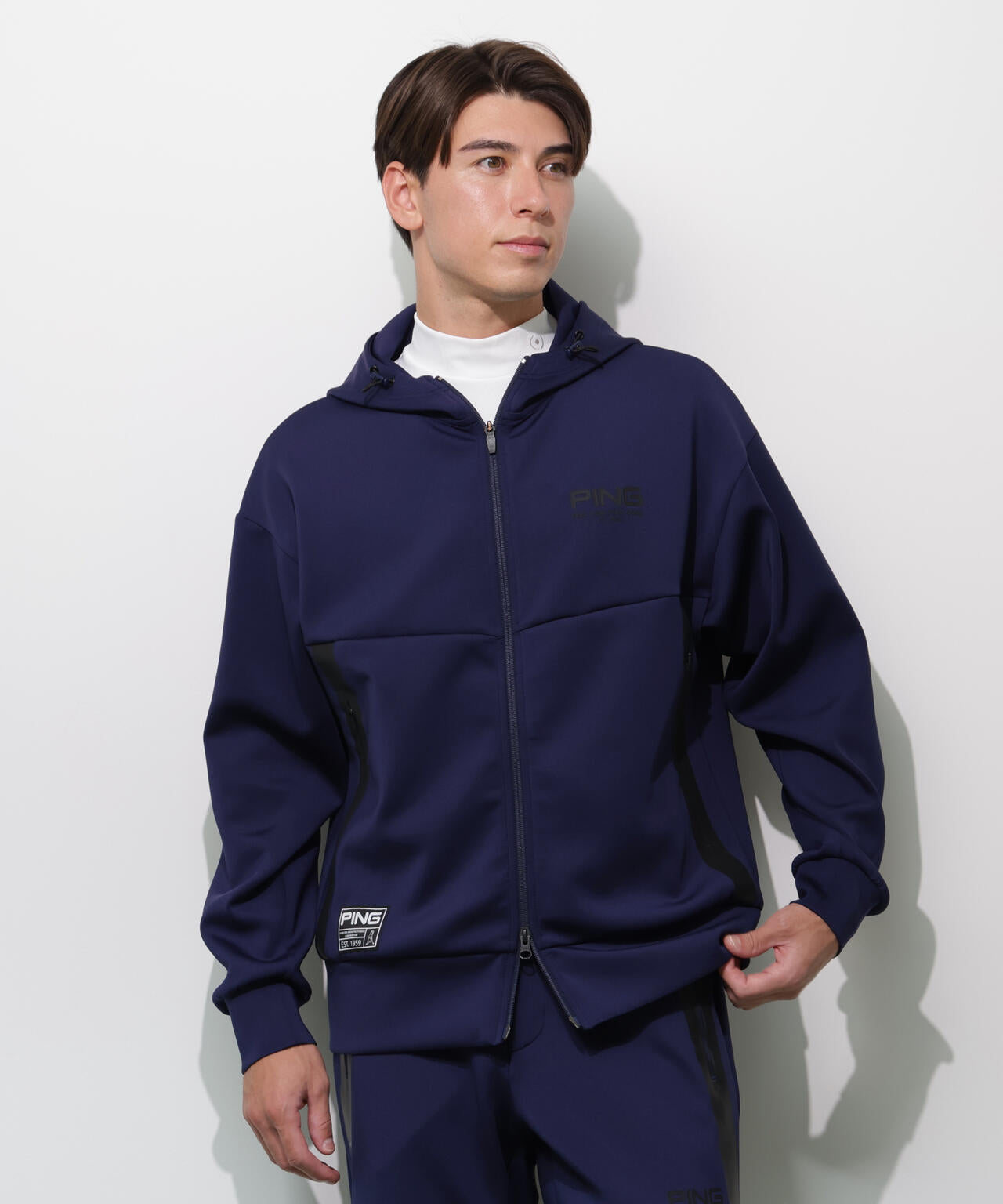 【PING APPAREL】ダンボールニットフルジップフーディー <GOLD> (MENS)