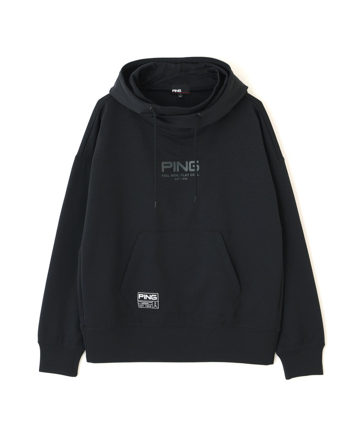 【PING APPAREL】全方向ストレッチ 接結裏メッシュスウェットフーディプルオーバー <GOLD> (MENS)