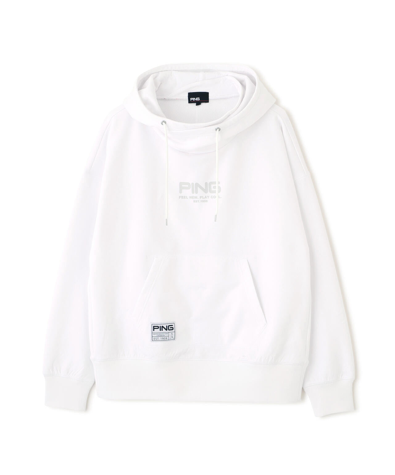 【PING APPAREL】全方向ストレッチ 接結裏メッシュスウェットフーディプルオーバー <GOLD> (MENS)