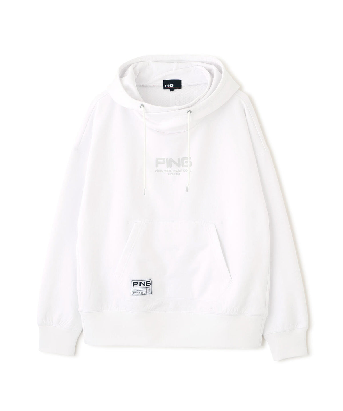 【PING APPAREL】全方向ストレッチ 接結裏メッシュスウェットフーディプルオーバー <GOLD> (MENS)
