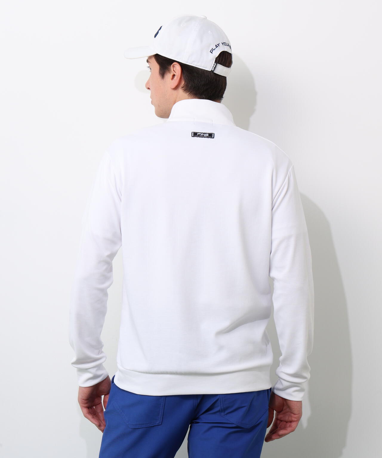 【PING APPAREL】全方向ストレッチダブルフェイスドライミックスアイストーンハーフジップカットソー <NATIVE> (MENS)
