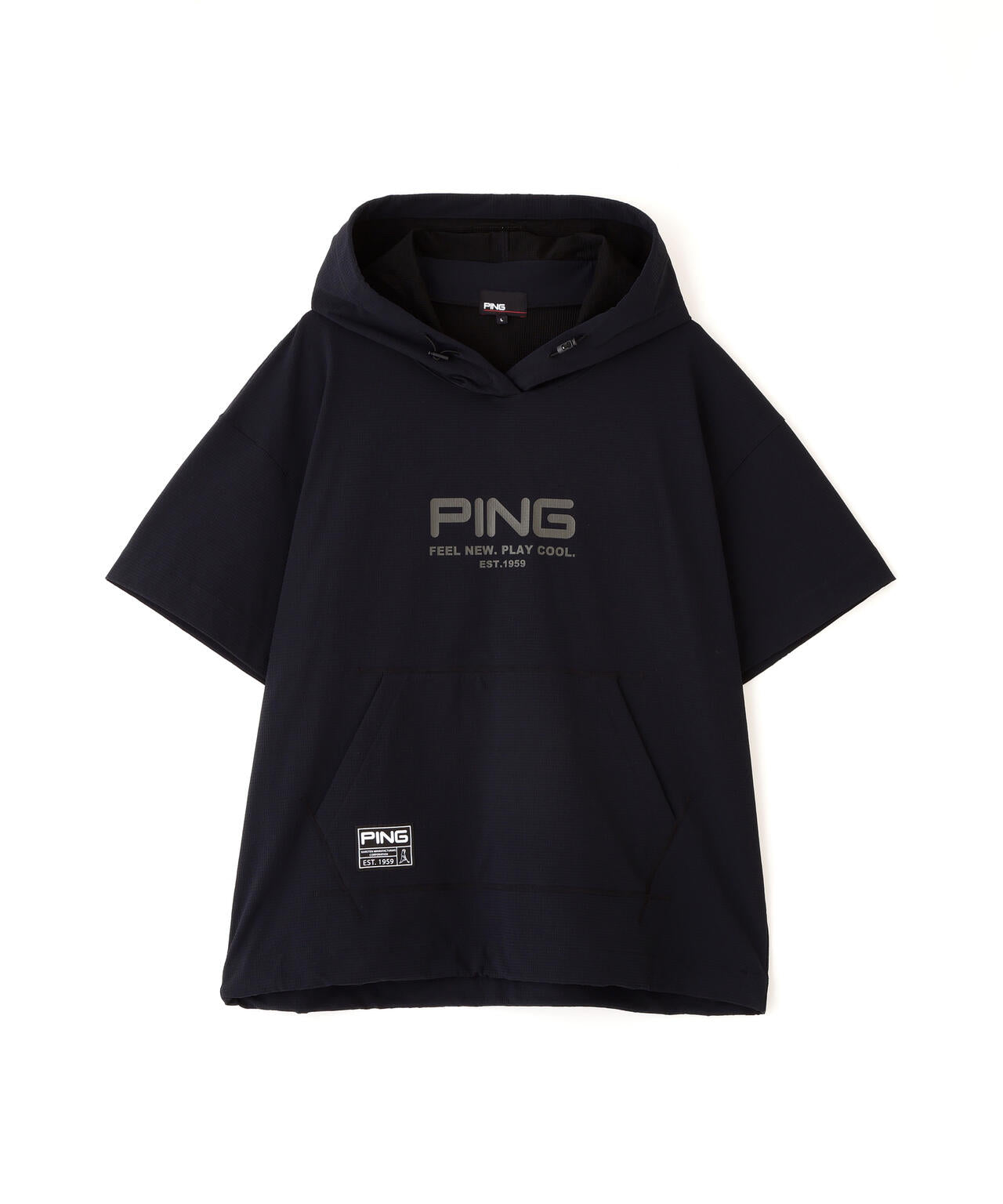 【PING APPAREL】遮熱変形カノコ半袖フーディプルオーバー <GOLD> (MENS)