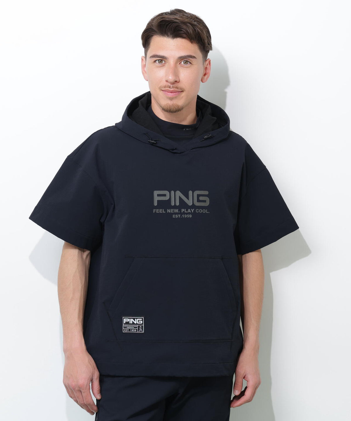【PING APPAREL】半袖フーディプルオーバー <GOLD> (MENS)