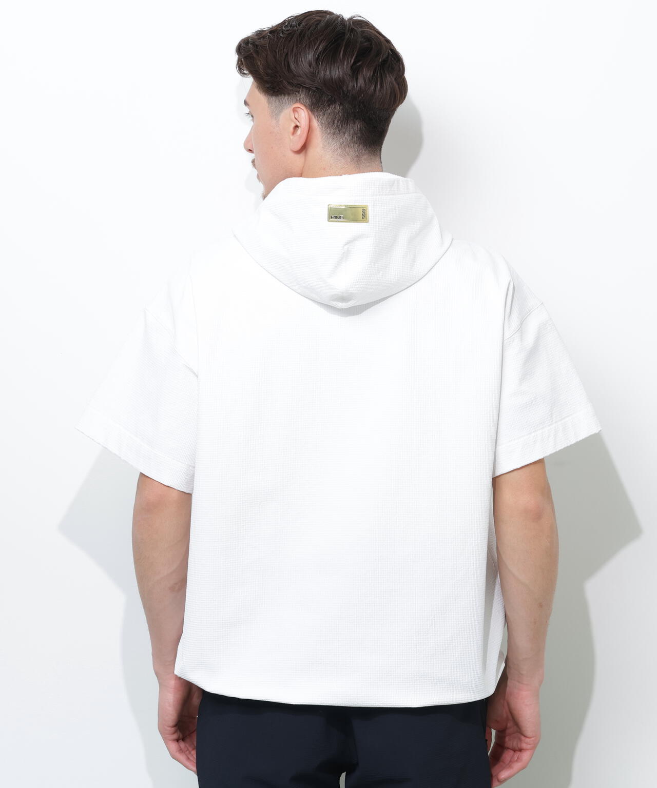 【PING APPAREL】遮熱変形カノコ半袖フーディプルオーバー <GOLD> (MENS)
