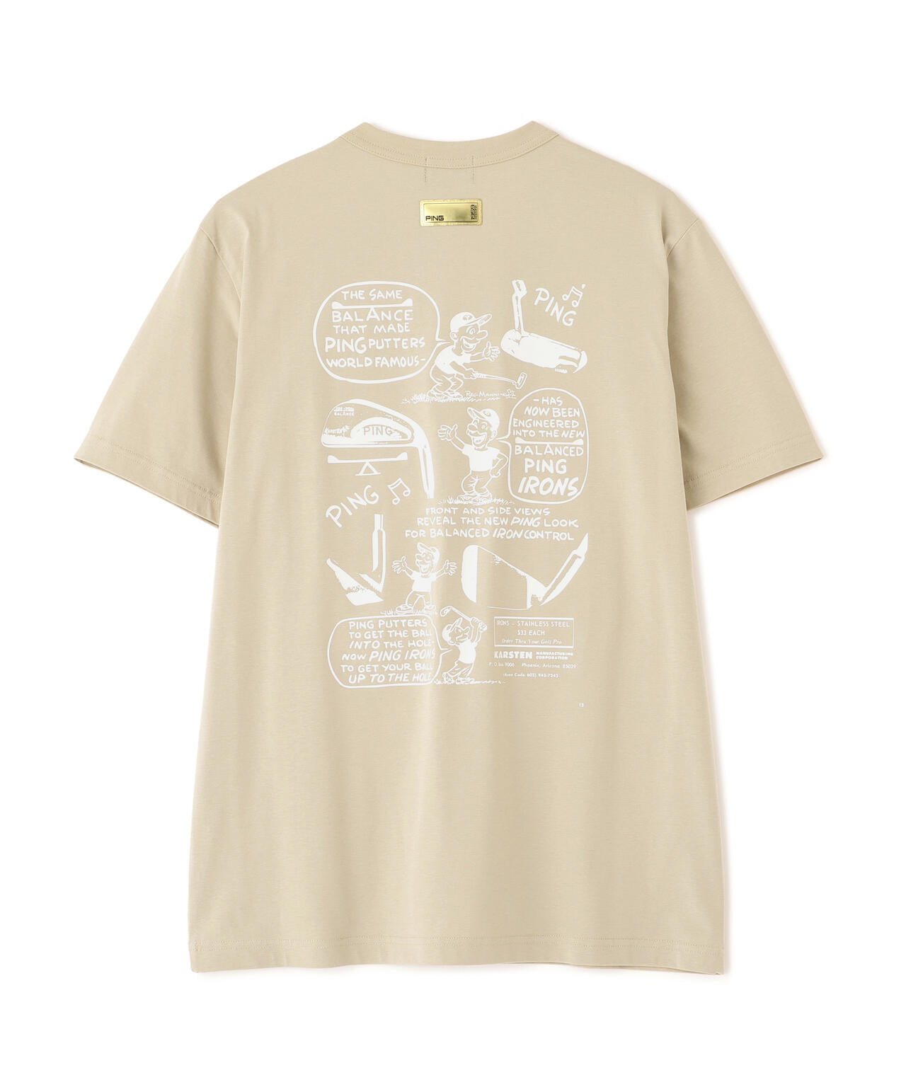 【PING APPAREL】PEカノコTシャツ <GOLD> (MENS)