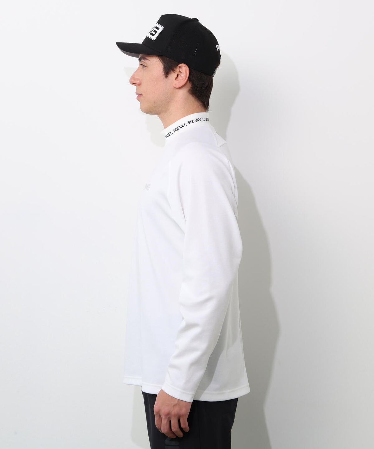 【PING APPAREL】冷感ポンチハイネックシャツ <GOLD> (MENS)