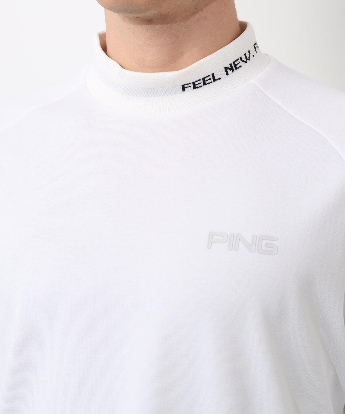 【PING APPAREL】冷感ポンチハイネックシャツ <GOLD> (MENS)