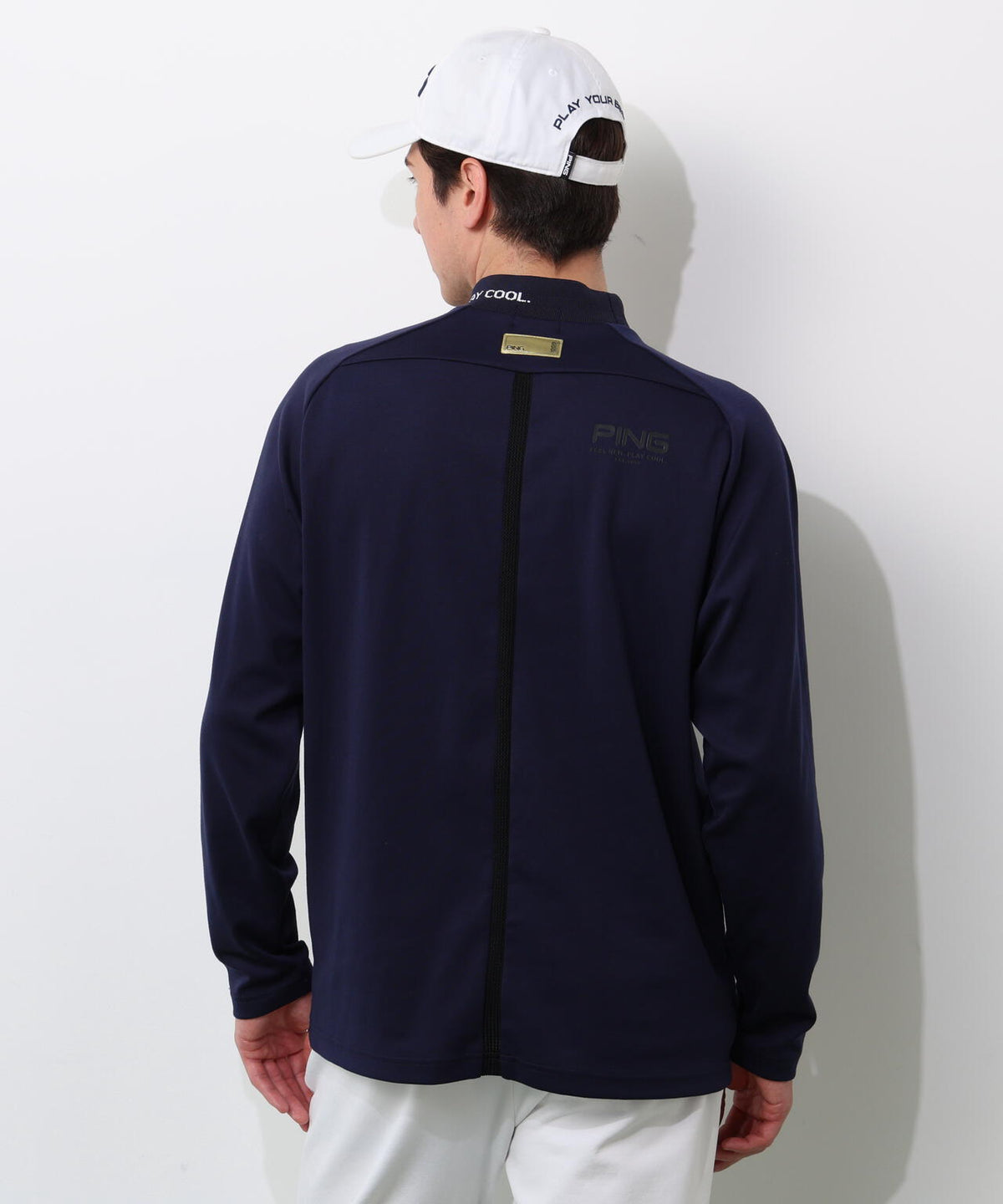 【PING APPAREL】冷感ポンチハイネックシャツ <GOLD> (MENS)