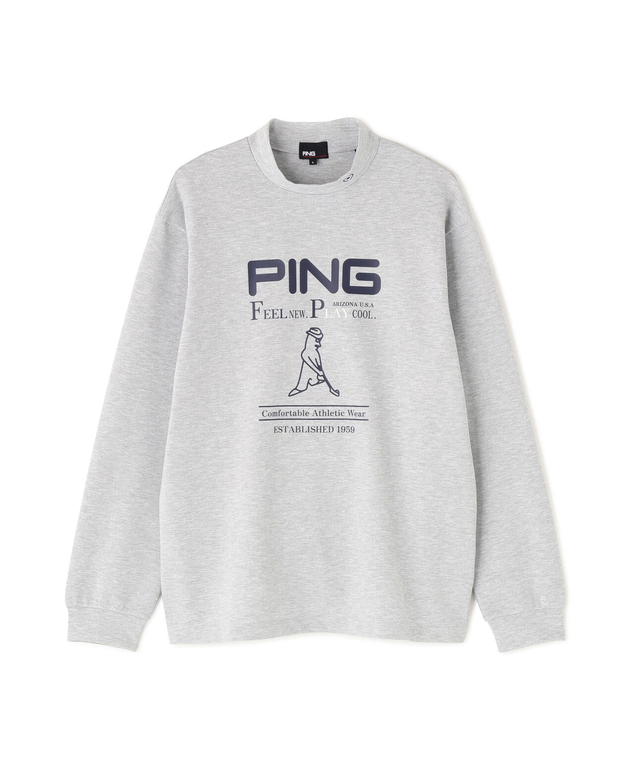 【PING APPAREL】冷感ポンチハイネックシャツ <NATIVE> (MENS)