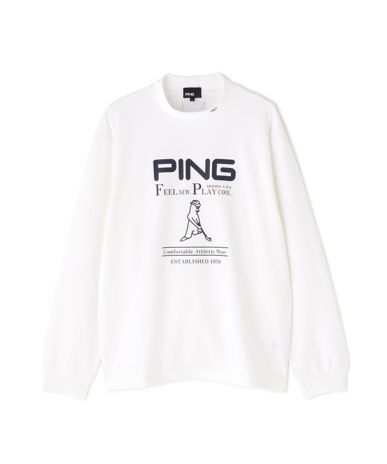 【PING APPAREL】冷感ポンチハイネックシャツ <NATIVE> (MENS)